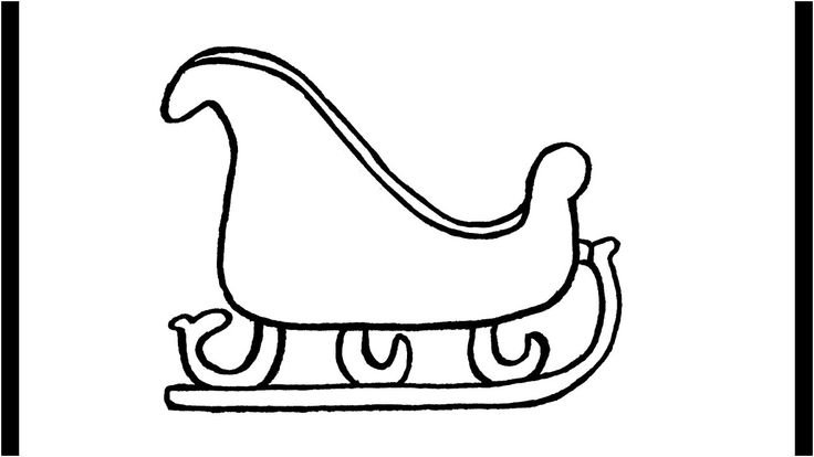 Санки раскраска