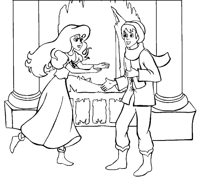 Раскраска Снежная Королева из сказки Кай и Герда для детей