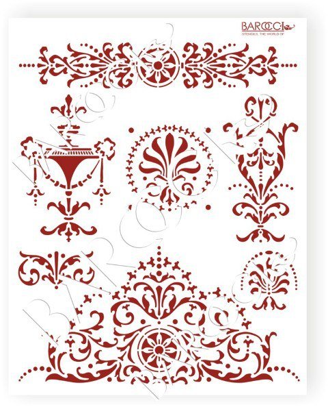 Трафареты Бароччи рамки