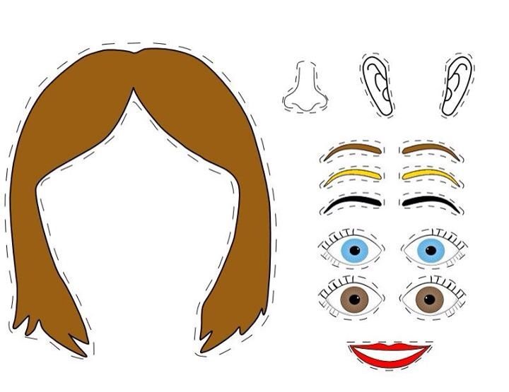 Части лица для аппликации