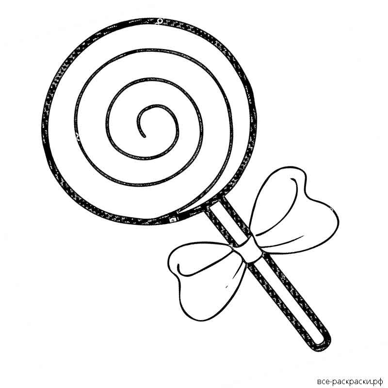 Конфетка раскраска для детей