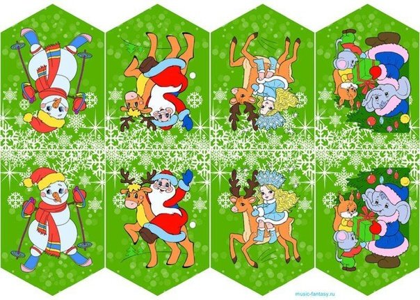 Зимние флажки новогодние