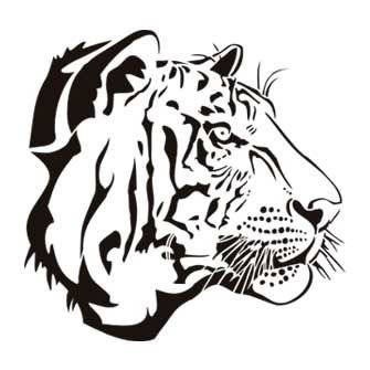 Трафарет тигра для торта