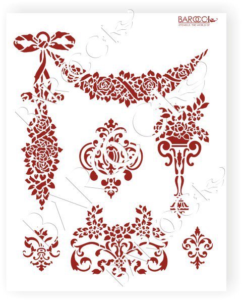 Трафарет Бароччи круг