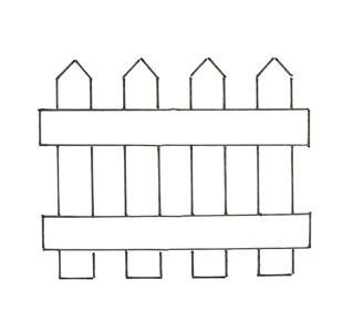 Трафарет "заборчик"