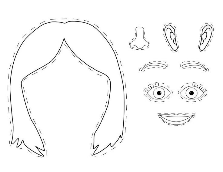 Части лица для вырезания
