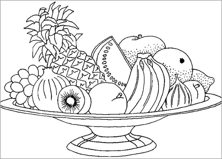 Натюрморт раскраска для детей