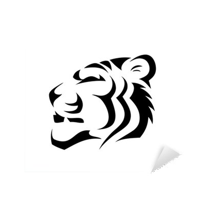 Тигр голова силуэт