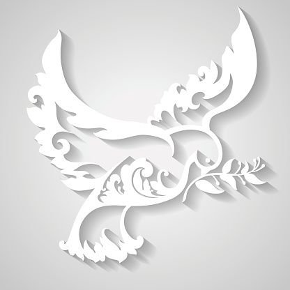 Голуби вытынанки на окна