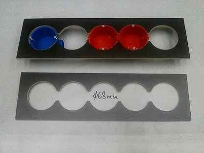 Шаблон для сверления подрозетников 68 мм