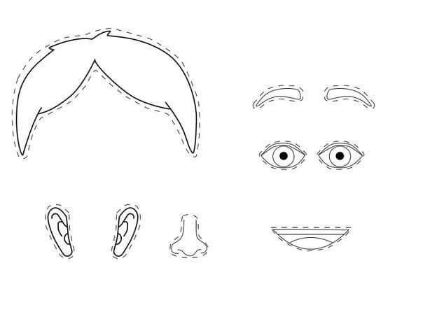 Части лица для вырезания