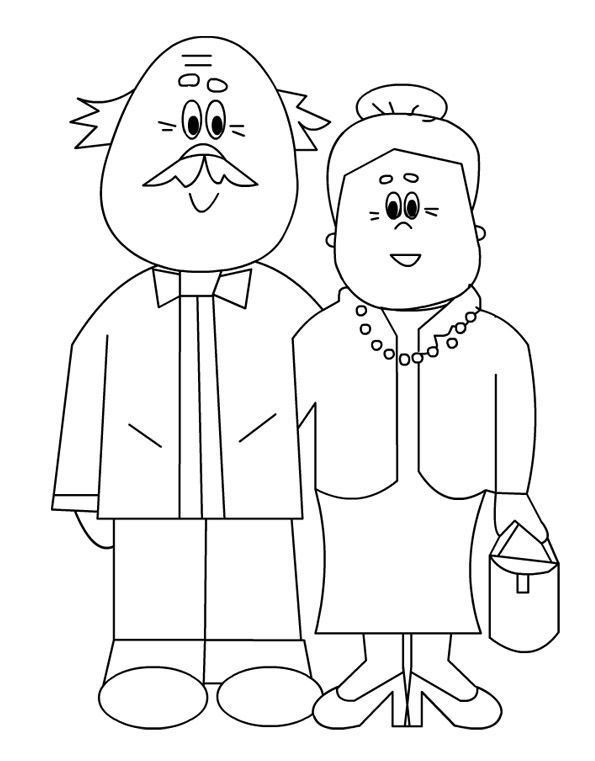 День пожилого человека раскраска