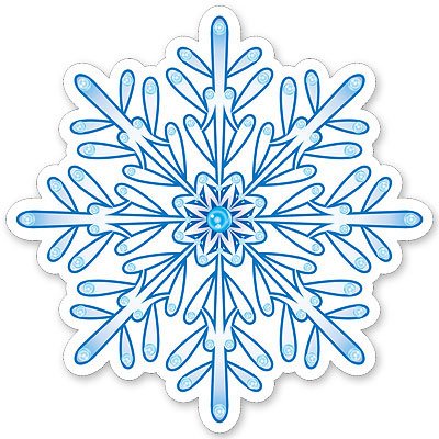 Синие снежинки