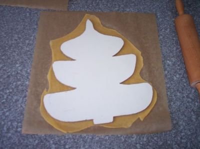 Елка трафарет для торта медовика