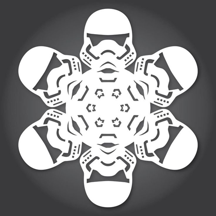 Трафарет снежинок Star Wars