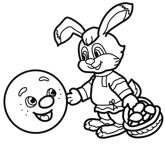 Раскраска к сказке Колобок для детей