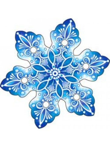 Красивые цветные снежинки