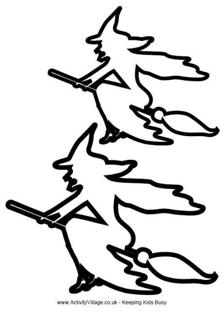 Ведьма трафарет