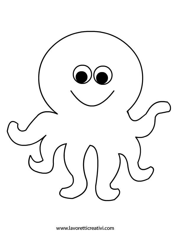 Шаблон морские жители