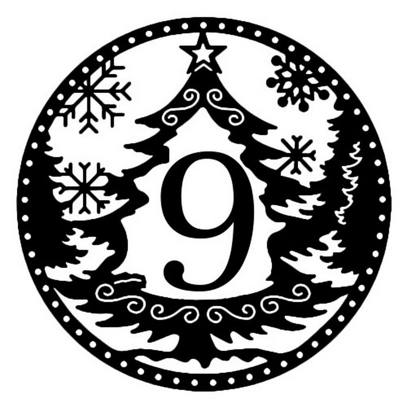 Вытынанки на новый год цифры