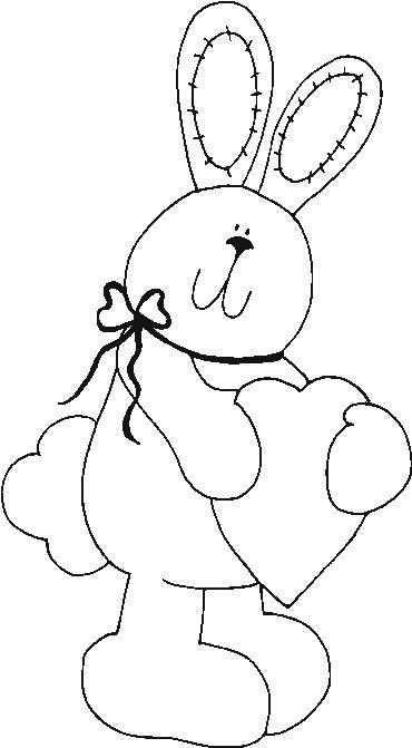 Кролик трафарет