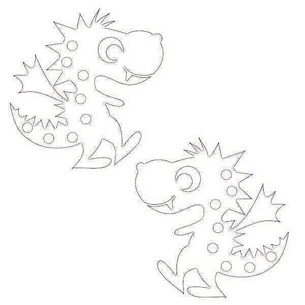 Вытынанки на окна дракон