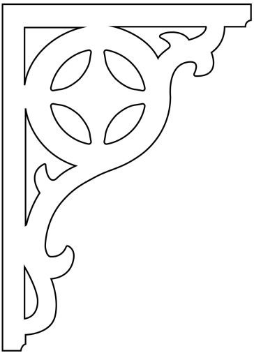 Угловой узор трафарет для вырезания