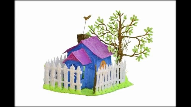 Домик 3д ручкой