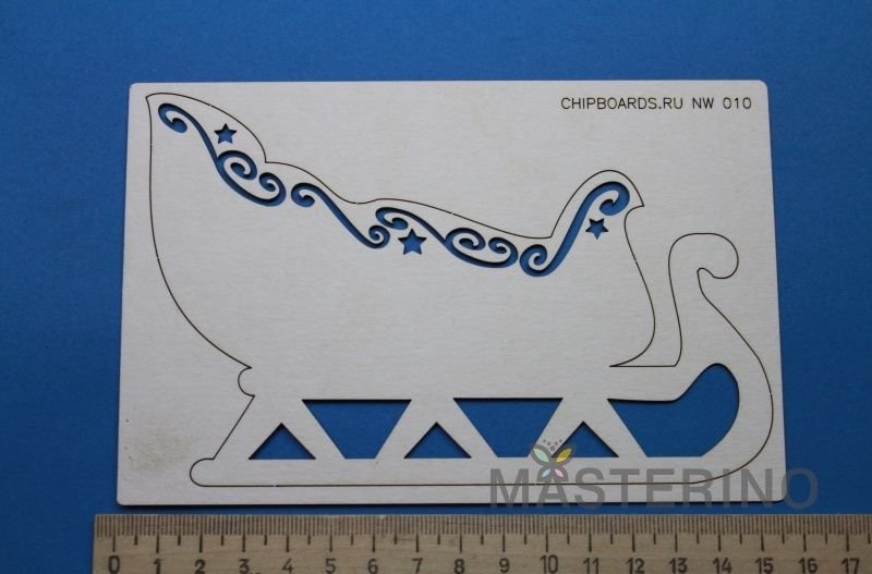 Санки резные трафарет