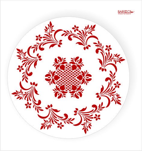 Трафарет росписи розетки Barocci