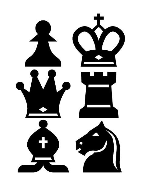 Шахматные фигуры для печати