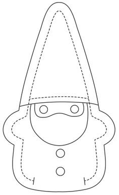 Трафарет гномика из фетра