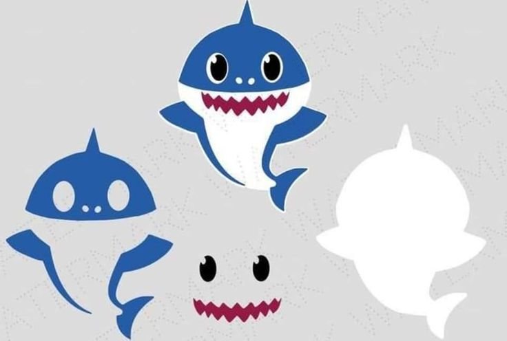 Акула трафарет