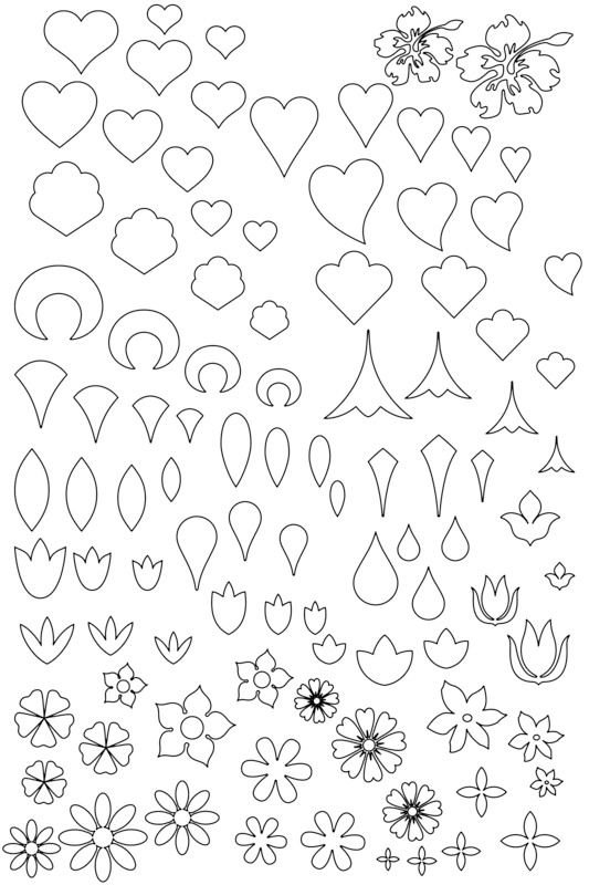 Мелкие цветочки для вырезания