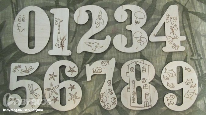 Цифры трафарет для вырезания