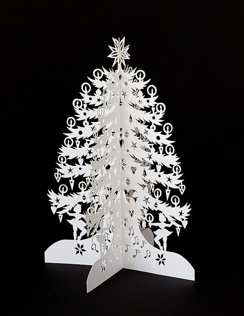 Объемная ажурная елка