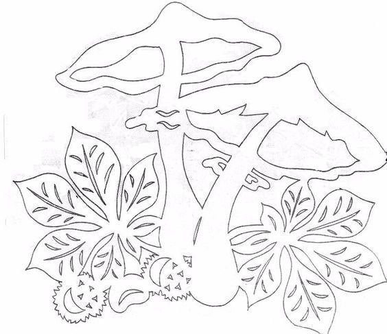 Осенние вытынанки на окна