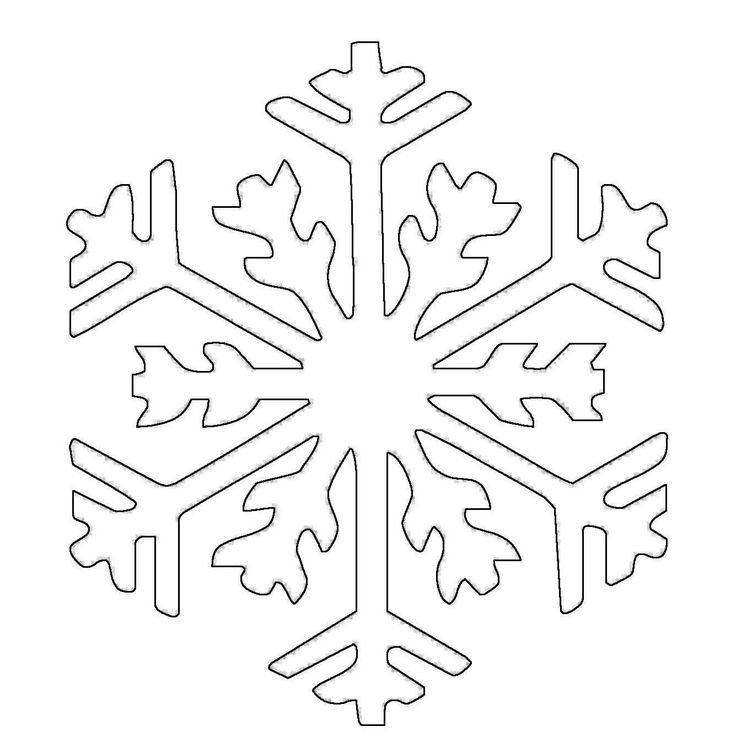 Снежинка трафарет для вырезания