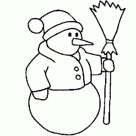 Снеговик раскраска