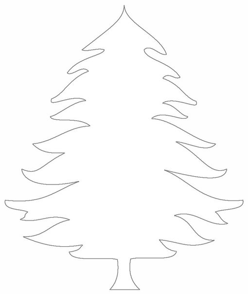 Елка шаблон для вырезания