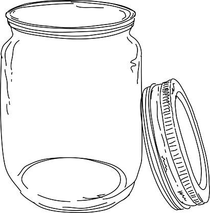 Баночка трафарет