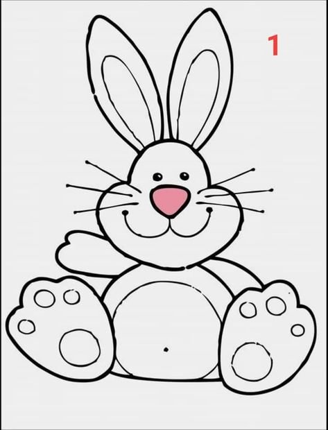 Зайчик раскраска для малышей