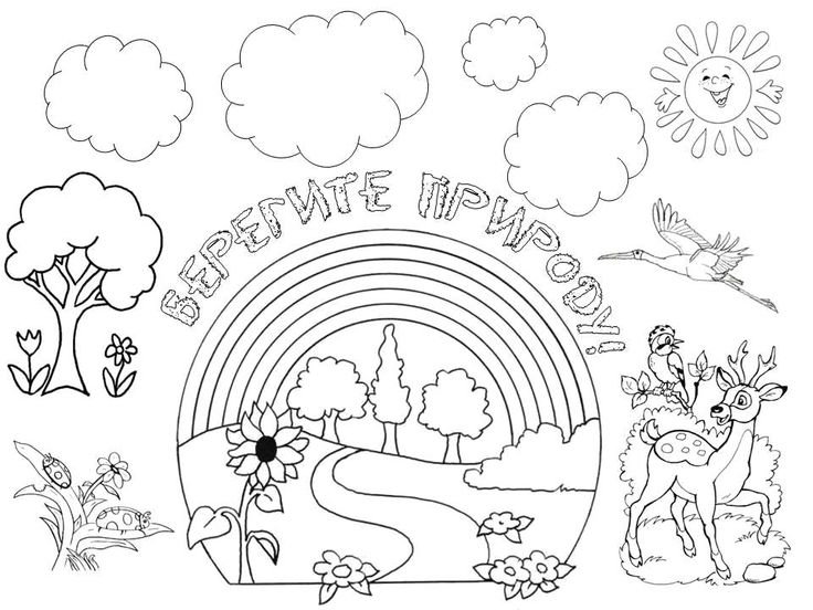 Раскраска природа