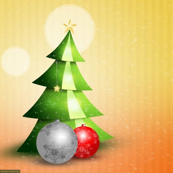 Елка открытка