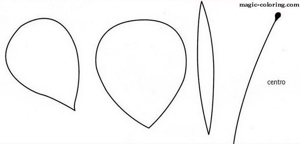 Лепесток трафарет