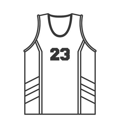 Баскетбольная майка трафарет