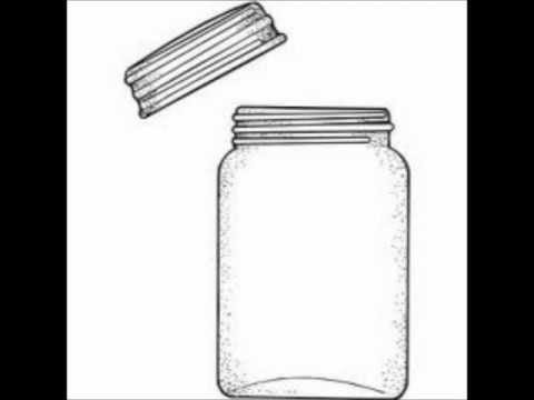 Трафарет стеклянной банки