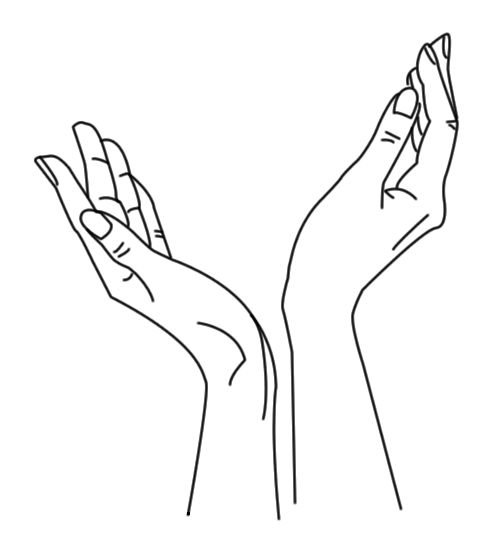 Контурный рисунок руки