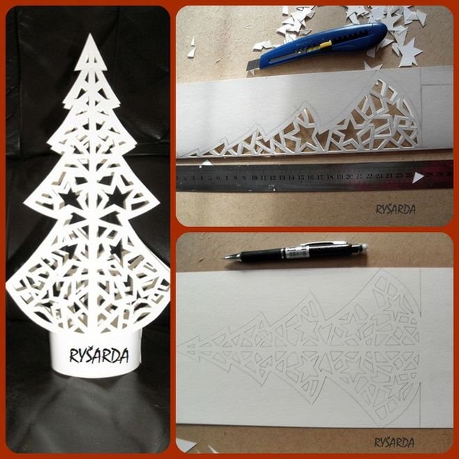 Объемная ажурная елка