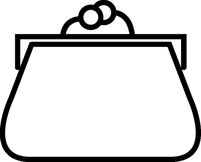 Кошелек раскраска для детей